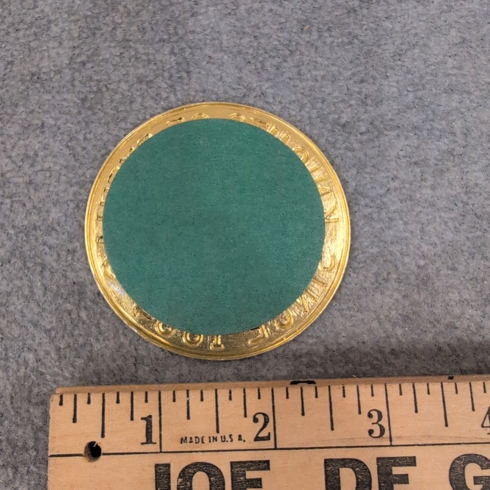 Knights of Pythias FCB Since 1864 Gold Tone Enamel Medallion Paperweight Emblem - Picture 2 of 2